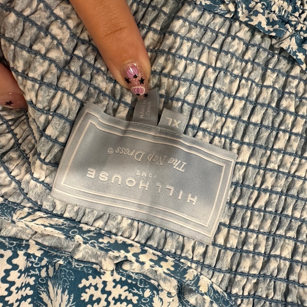 Hill House Women’s Midi Dress in Blue and White Floral Print - Picture 9 of 11